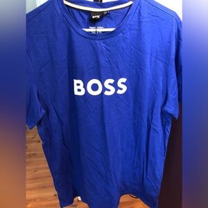 HUGO BOSS Dark Blue Crew-Neck T- Shirt  L  Regular Fit NEW